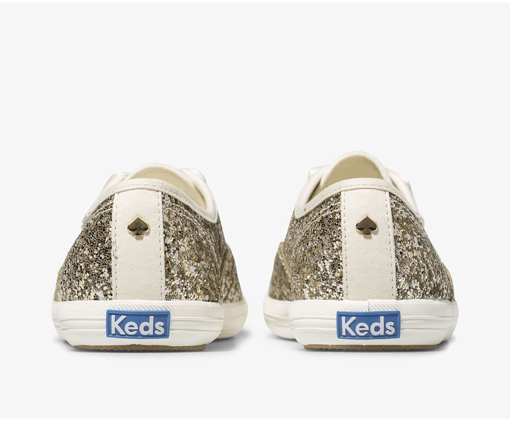 Basket Keds Femme Doré - Kate Spade New York Champion Glitter - 314-YOIPKH